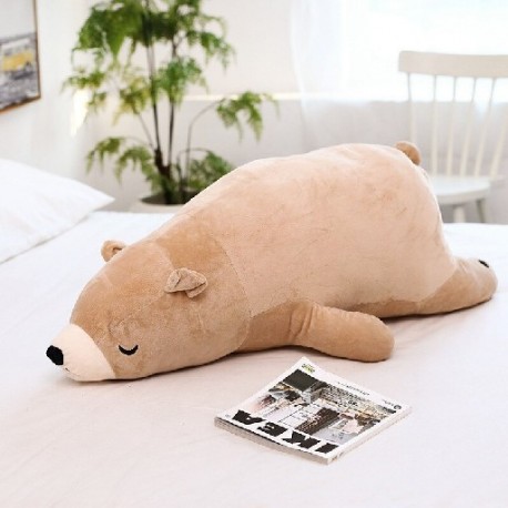 Magasság: 35 cm - 35-110cm Kawaii öltöző Jegesmedve plüss baba baba puha kitömött alvó medve párna állat plüss