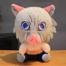 Magasság: 20 cm - 1db 20/30 cm-es rajzfilm Demon Slayer plüssjátékok Kawaii Kamado Tanjirou Agatsuma Zenitsu Kamado Nezuko