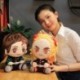 Magasság: 20 cm - 1db 20/30 cm-es rajzfilm Demon Slayer plüssjátékok Kawaii Kamado Tanjirou Agatsuma Zenitsu Kamado Nezuko