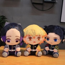 Magasság: 20 cm - 1 db 20/30 cm-es rajzfilm Demon Slayer plüssjátékok Kawaii Kamado Tanjirou Agatsuma Zenitsu Kamado Nezuko