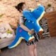Szín: zöld - 120 cm-es Óriás plüss, puha Triceratops Stegosaurus plüss játék dinoszaurusz baba kitömött játék