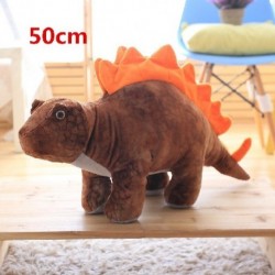 Szín: 50 cm barna - 50-80 cm-es szimuláció dinoszaurusz plüssjátékok kitömött állatok plüss dinoszaurusz párna