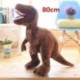 Szín: 80 cm barna - 50-80 cm-es szimuláció dinoszaurusz plüssjátékok kitömött állatok plüss dinoszaurusz párna