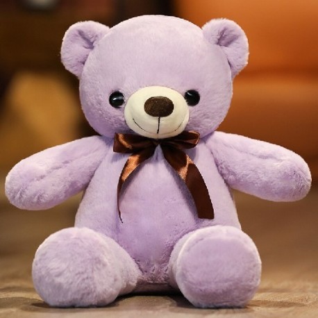 Magasság: 60 cm - 1 db 60 cm-es Lovely mackó plüss játékok Kawaii szalagos medve párna puha ölelhető macival töltött