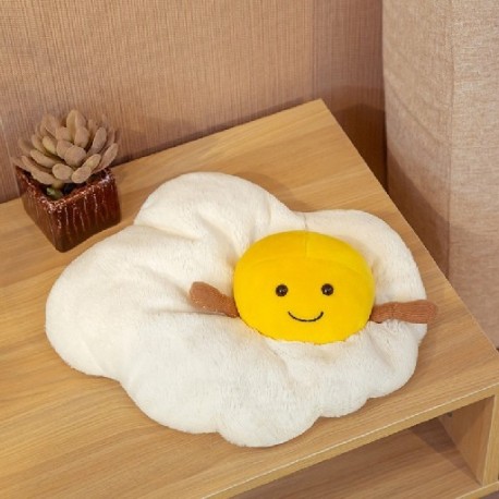 Szín: 28x20 cm - Kawaii töltött puha sült tojásos játék plüss babajáték töltött rajzfilm buggyantott tojás baba
