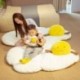 Szín: 65x90 cm - Kawaii töltött puha sült tojásos játék plüss babajáték töltött rajzfilm buggyantott tojás baba