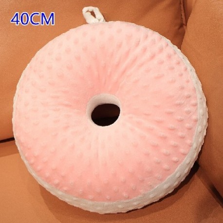 Szín: 40 cm rózsaszín - 40/60 cm-es kitömött puha pehely pamut babák Aranyos fánk alakú kerek párna, szép kanapé