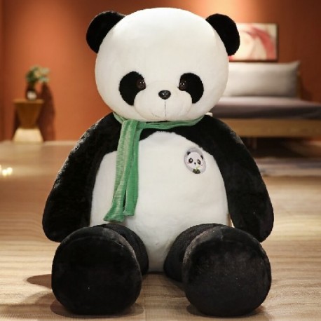 Magasság: 80 cm - 1 db 80/100 cm-es szép panda sállal plüsspárna Óriás állat Kincs Panda plüssjátékok Töltött puha