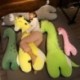 Magasság: 80 cm - 80/110/140cm Kawaii hatalmas egyszarvú krokodil dinoszaurusz plüssjátékok, szép töltött puha husky