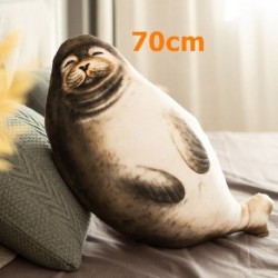 Szín: 70 cm felnőtt - 45-130cm nagy puha oroszlán plüssjáték aranyos tengeri világ állatfóka plüss kitömött baba