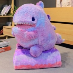 Szín: lila - 1 db 60 cm-es Kawaii szivárványos dinoszaurusz plüss játékok Kedves kitömött állatpárna ágypárna puha