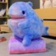 Szín: kék - 1db 60 cm-es Kawaii szivárvány dinoszaurusz plüss játékok Kedves kitömött állatpárna ágypárna puha