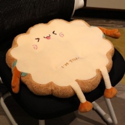 Szín: kerek 2 - 40-45 cm Lovely Toast Futon plüss párna Kawaii Bread plüss párna töltött kényelmes szirom párna babák