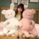 Magasság: 45 cm - 45-85 cm-es rajzfilm nyúlpárna plüssjátékok Kawaii töltött puha alvópárna babáknak születésnapi