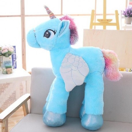 Magasság: 45 cm - 1db 50/60/90cm Kawaii Unicorn plüssjátékok Óriás kitömött állatos lovas játékok gyerekeknek Puha