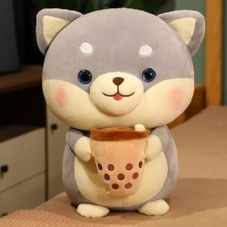 Magasság: 20 cm - 20/35/45 cm Kawaii Shiba Inu Kutya Buborékos Tea csésze Plüss játékok Töltött puha állatpárna babák