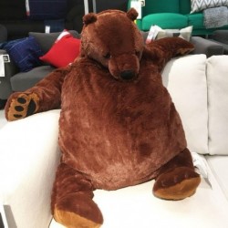 Magasság: 60cm - 60/100 cm Hatalmas barna mackó plüss játékok Kedves mackó plüss, kitömött állati puha baba párna