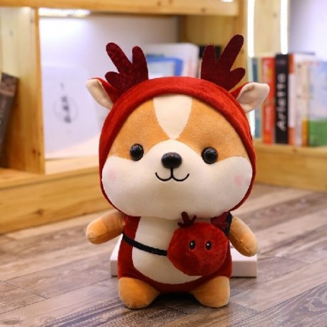 Magasság: 35 cm - Új 25-50 cm-es cuki mókus Shiba Inu kutya plüssjáték, kitömött puha állat corgi chai párna