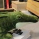 Magasság: 90 cm - 90/120 cm-es kitömött állat valós aligátor plüssjáték szimuláció krokodil babák Kawaii ceative