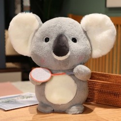 Magasság: 25 cm - 25-50 cm Aranyos, nagy méretű sport koala plüss párna játékok, szép tartó ütő kosárlabda koala
