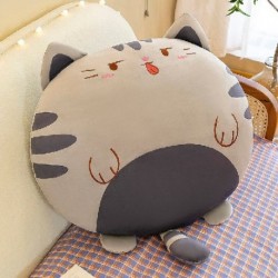 Magasság: 43 cm - 1db 43/60cm-es Kawaii kerek macska plüssjátékok Szép állati nyomott dobópárna tömött puha kanapé