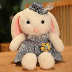 Magasság: 35 cm - 1 db 35/55/75 cm-es Szép öltözött nyúl plüss játékok Kawaii Dolls Töltött puha állati nyúl babák