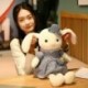 Magasság: 35 cm - 1 db 35/55/75 cm-es Szép öltözött nyúl plüss játékok Kawaii Dolls Töltött puha állati nyúl babák