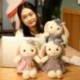 Magasság: 35 cm - 1 db 35/55/75 cm-es Szép öltözött nyúl plüss játékok Kawaii Dolls Töltött puha állati nyúl babák