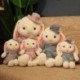 Magasság: 35 cm - 1 db 35/55/75 cm-es Szép öltözött nyúl plüss játékok Kawaii Dolls Töltött puha állati nyúl babák