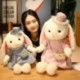 Magasság: 35 cm - 1 db 35/55/75 cm-es Szép öltözött nyúl plüss játékok Kawaii Dolls Töltött puha állati nyúl babák