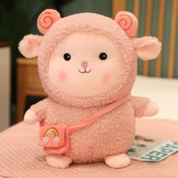 Magasság: 20 cm - 1db 20/30/40cm Kawaii hátizsák Alpaka plüssjátékok Szuper aranyos szivárványos alpacasso párna babák