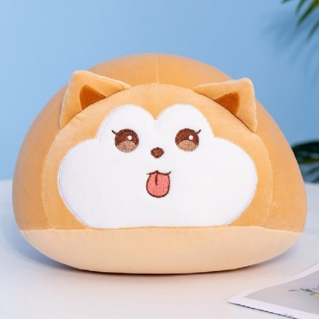 Magasság: 20x15 cm - 20/30/40 cm Rajzfilm macska Shiba Inu plüssjátékok Kawaii kerek állatpárna kanapépárna, kitömött