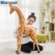 Magasság: 35 cm - 140 cm-es óriás, valódi zsiráf plüssjátékok Aranyos kitömött állatbabák Puha állati szarvasbaba