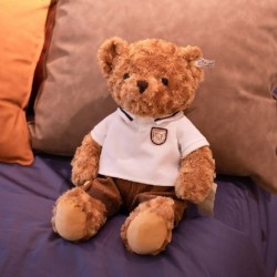 Magasság: 35 cm - 1db 35/55cm aranyos mackó plüssjátékok kitömött puha állati maci ruhákkal párna gyerekeknek