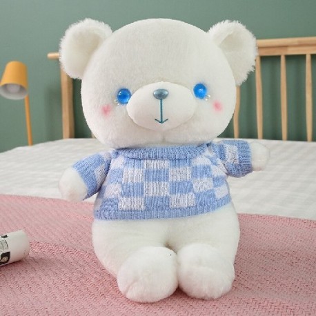 Magasság: 35 cm - 35/50/70 cm Szép óriás pulóver Teddy Bear Peluche játékok kitömött puha állatpárna Kawaii medve