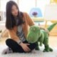 Magasság: 40 cm - 40-100 cm-es új dinoszaurusz plüssjátékok Rajzfilm Tyrannosaurus Aranyos kitömött játékbabák