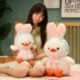 Magasság: 35 cm - 35/50/65 cm Lovely Duck plüss játékok Kawaii bolyhos kacsa nyúlfülekkel párna Meglepetés