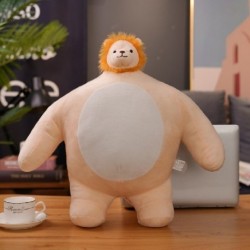 Magasság: 24 cm - 1 db 24/47 cm-es szép kisfejű állat plüsspárna rajzfilm mackó lajhár róka panda elefánt babák