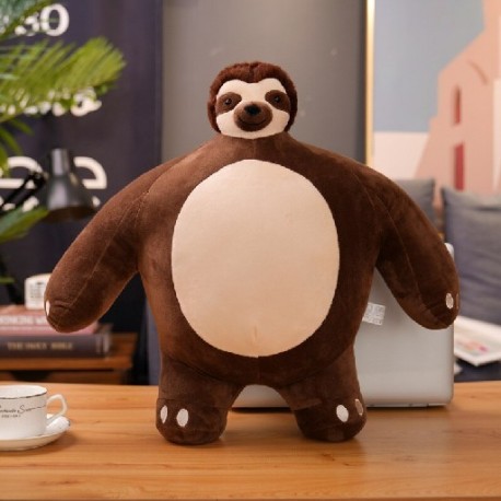 Magasság: 24 cm - 1db 24/47 cm-es szép kisfejű állat plüsspárna rajzfilm mackó lajhár róka panda elefánt babák