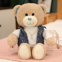 Magasság: 30 cm - 1 db 30/40 cm-es Kawaii pár mackó nyúl plüssjátékok Kedves Valentin karácsonyi babák, kitömött puha