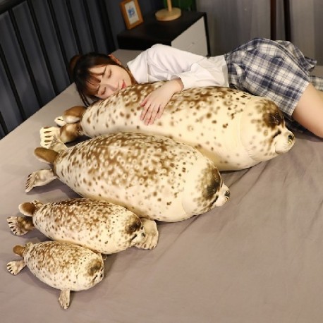 Magasság: 35 cm - 1 db 35-120 cm-es Lovely játékok Kawaii Seal World Animal Seal Dob párnák Oroszlánfóka plüss töltött