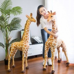 Magasság: 50 cm - 35-120 cm-es Óriás valóságos zsiráf plüssjátékok Kiváló minőségű kitömött állatok babák puha