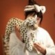 Magasság: 39 cm - Szép szimuláció Oroszlán Tigris Leopárd Plüss játékok Aranyos kitömött puha, igazi állatszerű