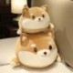 Szín: 55 cm barna nyitott szem - 1 db Lovely Fat Shiba Inu & Corgi Kutya Plüss Játékok Töltött puha Kawaii Állati