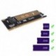 M.2 NVMe SSD NGFF PCIE 3.0 X16 adapterhez MKey interfész kártya PCI Express 3.0 x4 2230-2280 Méret