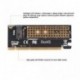 M.2 NVMe SSD NGFF PCIE 3.0 X16 adapterhez MKey interfész kártya PCI Express 3.0 x4 2230-2280 Méret