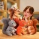 Szín: narancs - 25 cm-es Kawaii mókus plüss játékok Többszínű szimuláció állatbabák, kitömött puha mókus otthoni