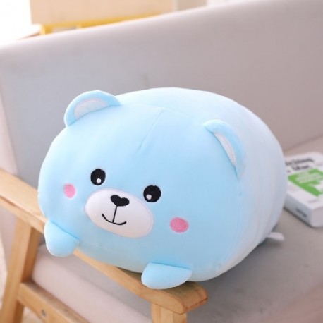 Szín: 20 cm-es kék medve - 18-28cm puha állati rajzfilm párna párna Aranyos kövér kutya macska Totoro pingvin malac béka