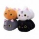 Szín: 25 cm fehér nyitott - 18/25 cm-es szép rajzfilm macskababák, kitömött puha állati cica plüsspárna játékok