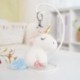 Szín: lila nyúl - 12-15 cm Aranyos Nyulak Bear Unicorn Plüss függő babák Kawaii Unicorn gyémánt kulcstartó játékokkal